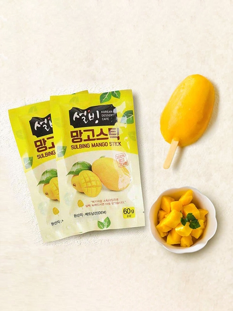 [설빙] 달콤한 망고를 그대로! 프리미엄 디저트 망고스틱 60g×10개