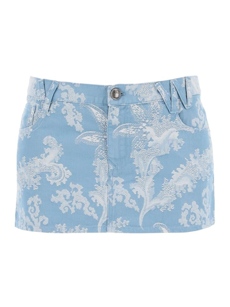 비비안웨스트우드 SS24 cotton jacquard foam mini skirt 19030012W00RQ