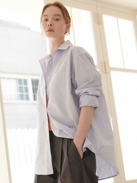 Poplin shirt (lavender blue)