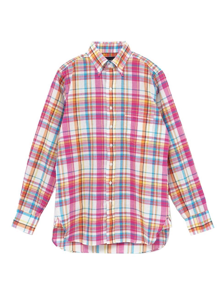 드레익스 MADRAS BD SHIRT PINK MULTI