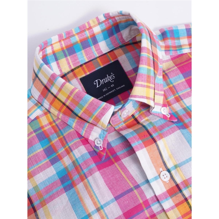 드레익스 MADRAS BD SHIRT PINK MULTI