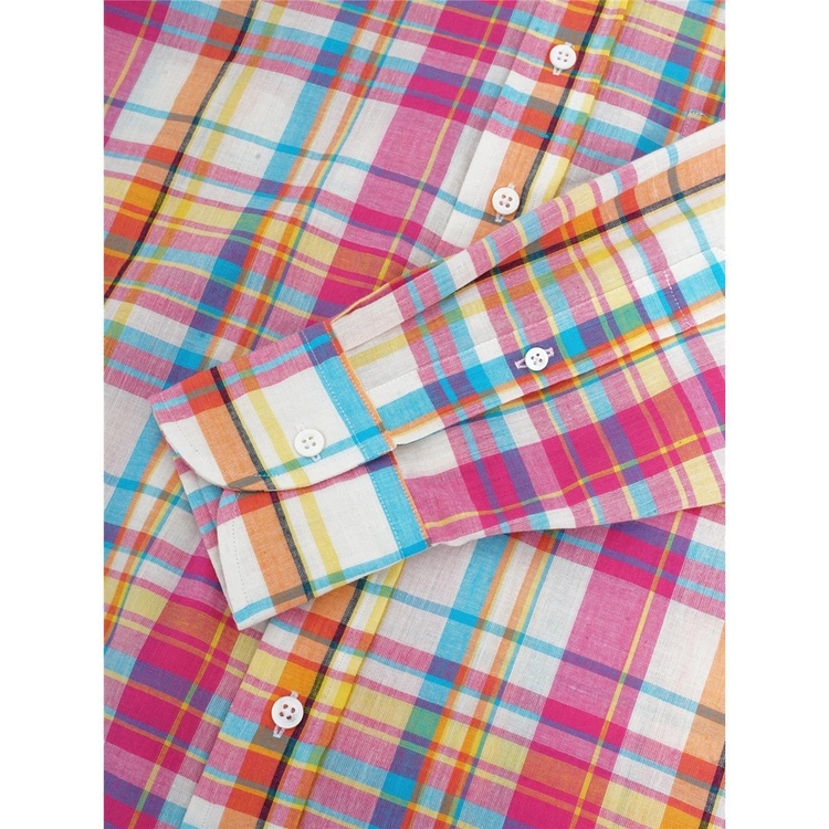 드레익스 MADRAS BD SHIRT PINK MULTI