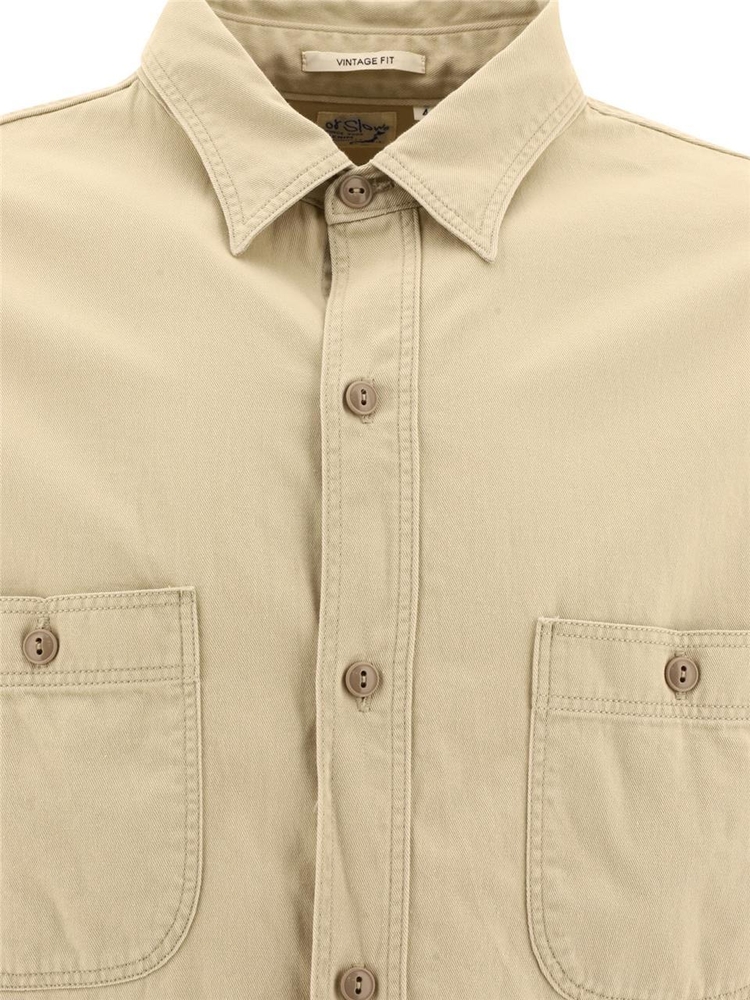 오어슬로우  Twill Work shirt 03-V8070-67BEIGE