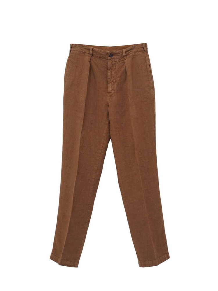 드레익스 LINEN GAMES TROUSER COFFEE