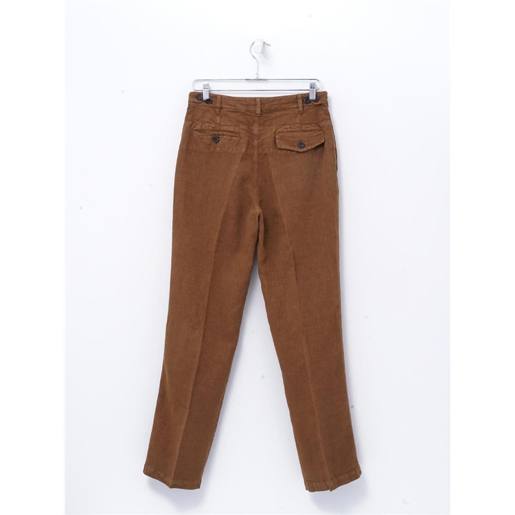 드레익스 LINEN GAMES TROUSER COFFEE