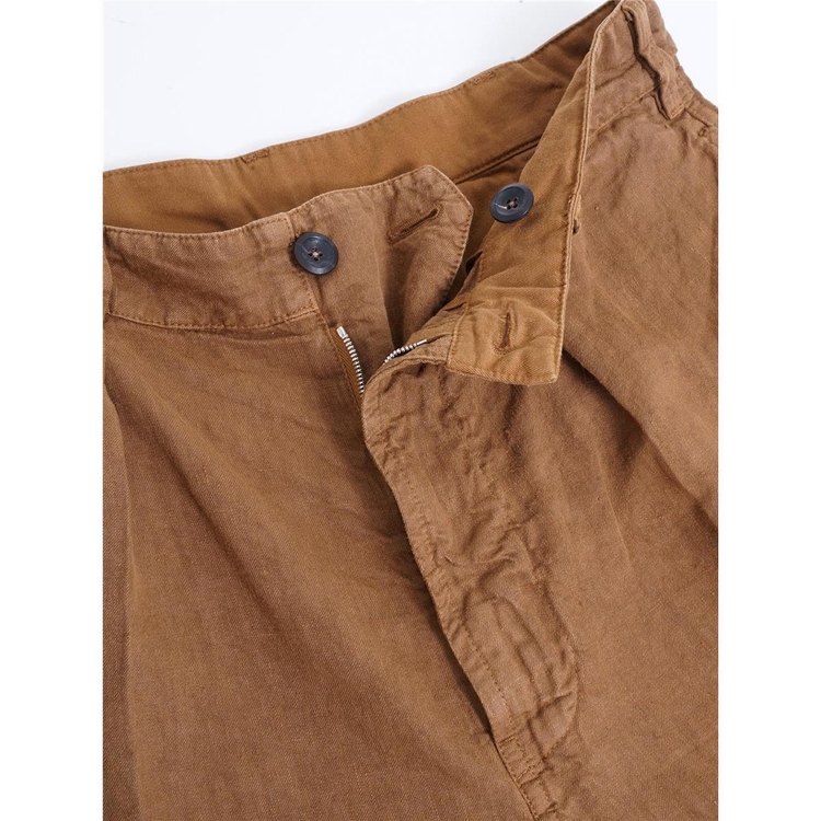 드레익스 LINEN GAMES TROUSER COFFEE