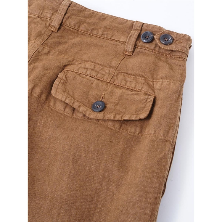 드레익스 LINEN GAMES TROUSER COFFEE