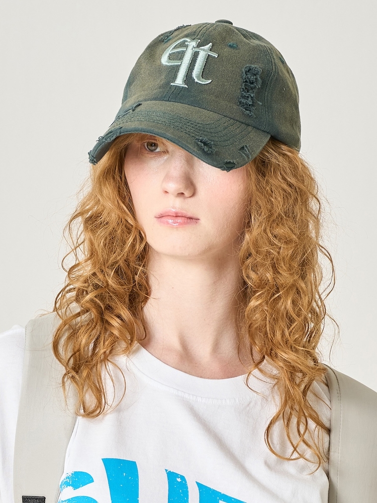 Brush Washed Ball Cap_Deep Green