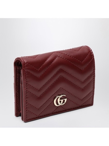 구찌 FW24 GUCCI GG Marmont Rosso Ancora Card Holder 466492DTDHV