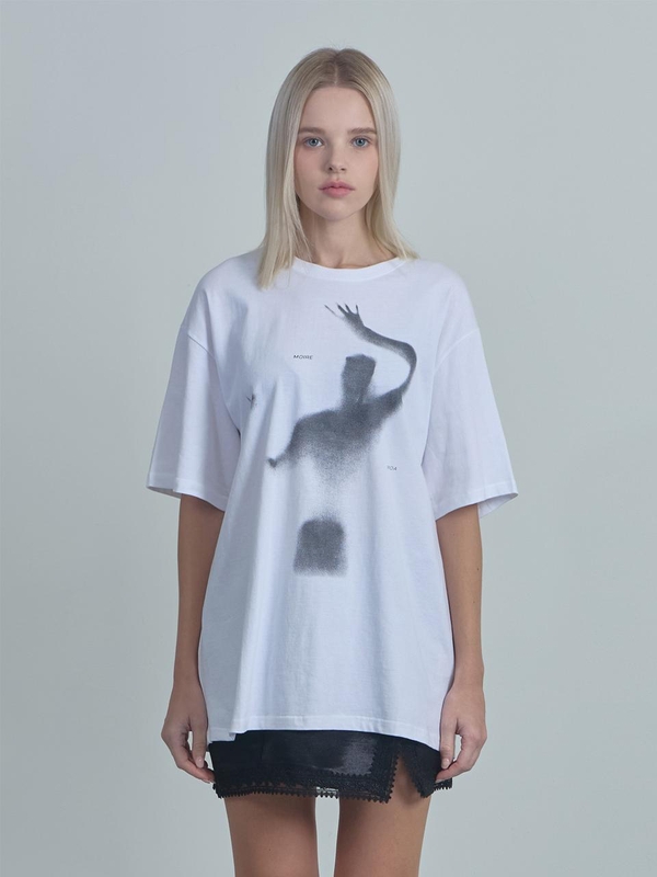 Shadow graphic tee-white