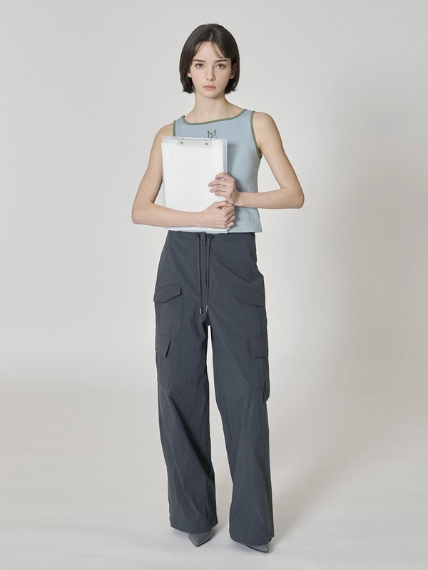 MO layer nylon cargo pants - Charcoal