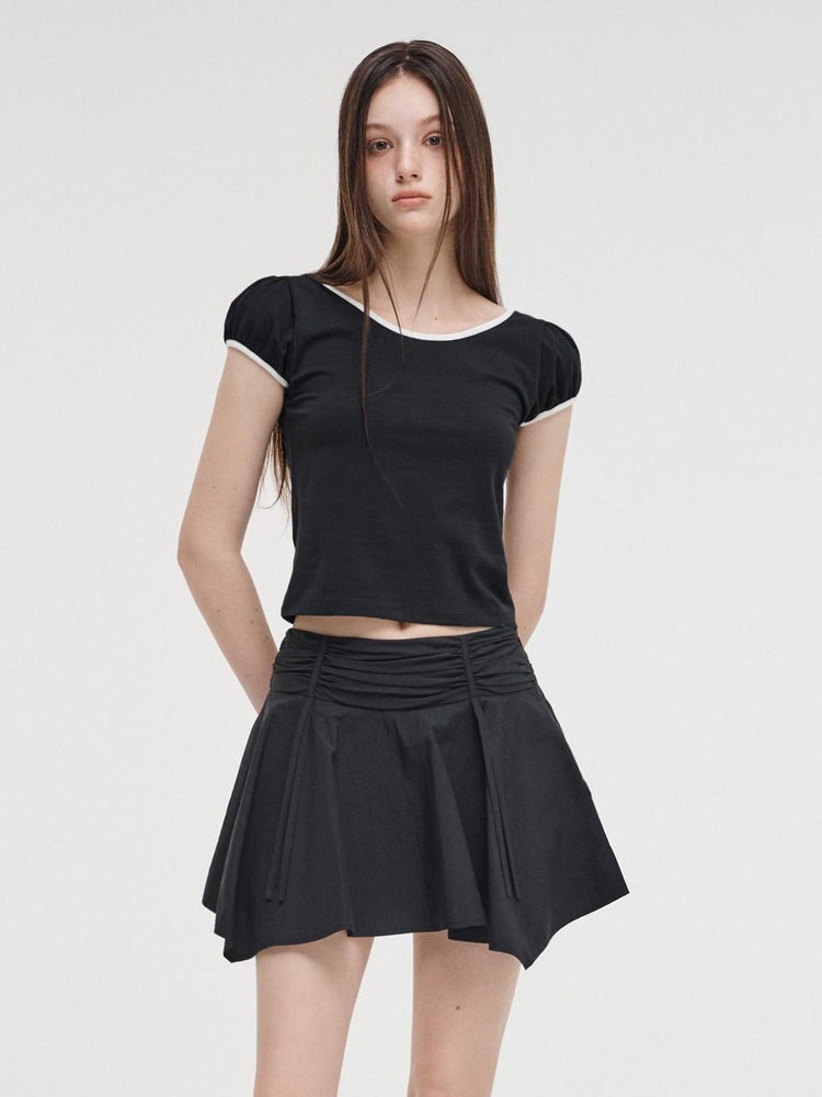 Back Ribbon T-Shirt, Black