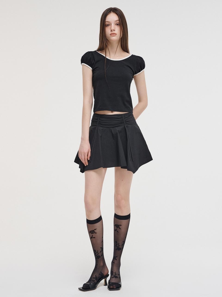 Back Ribbon T-Shirt, Black