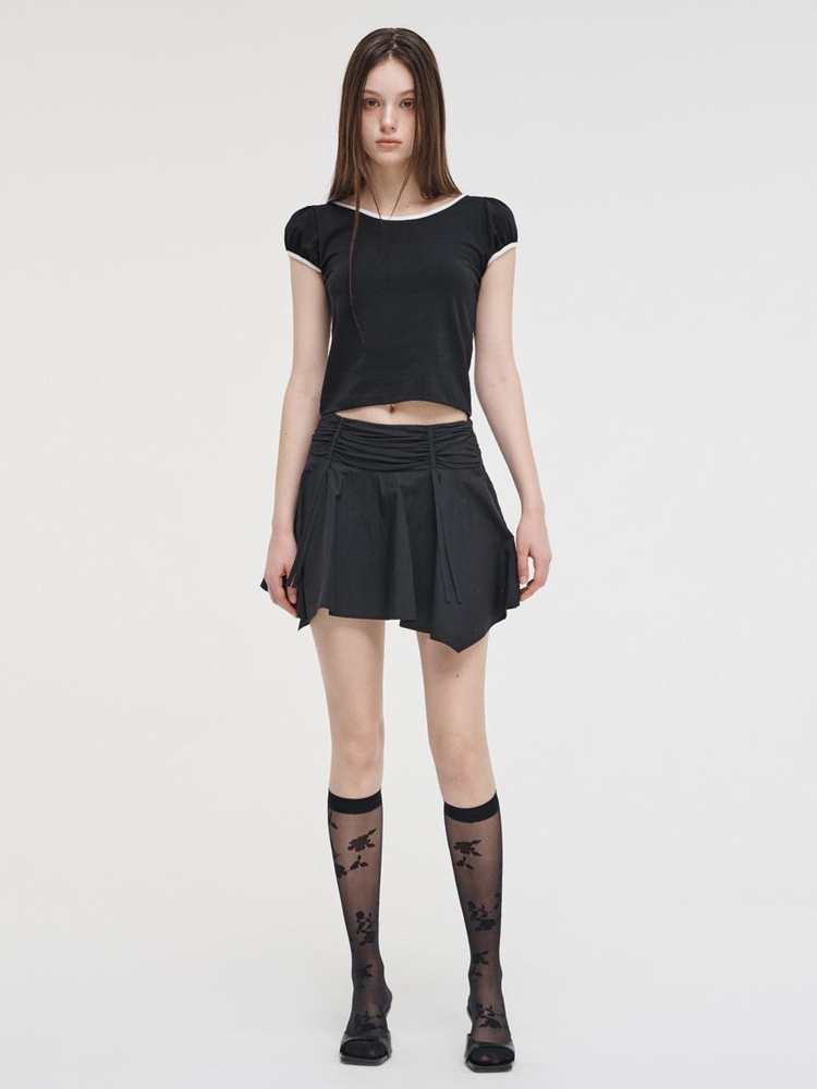 Back Ribbon T-Shirt, Black