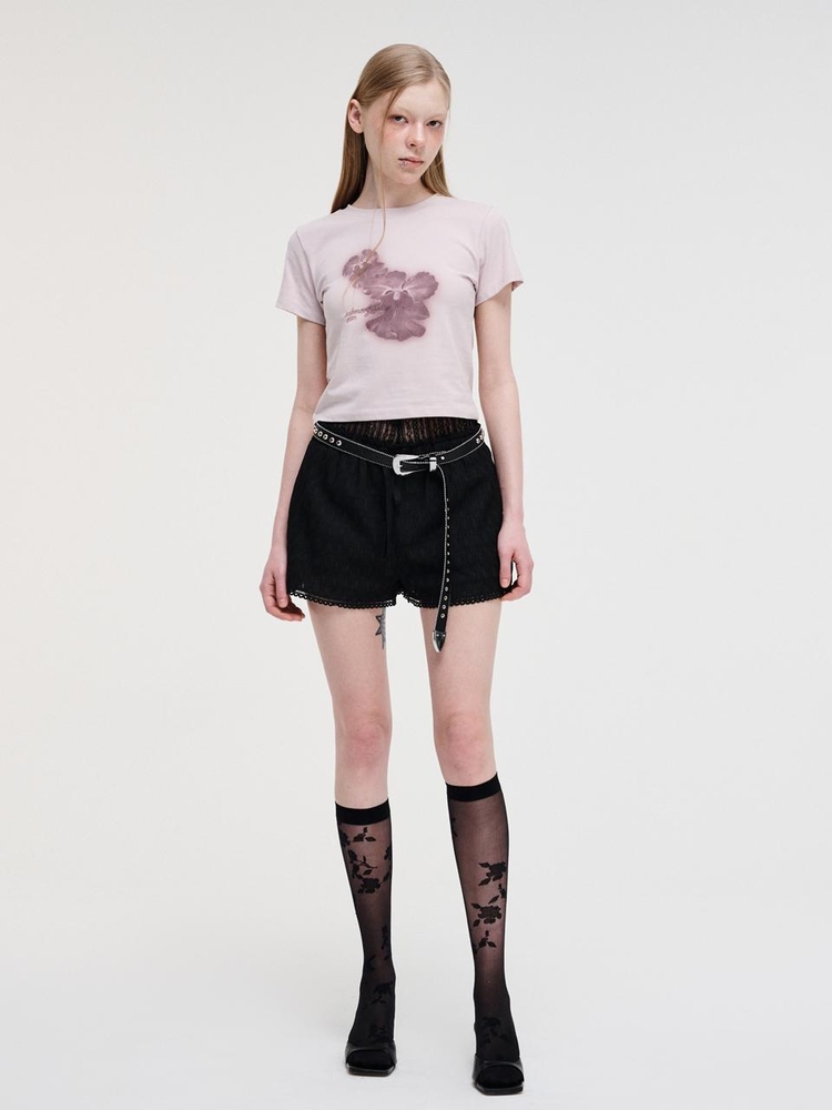 Coral Graphic T-Shirt, Dust Pink