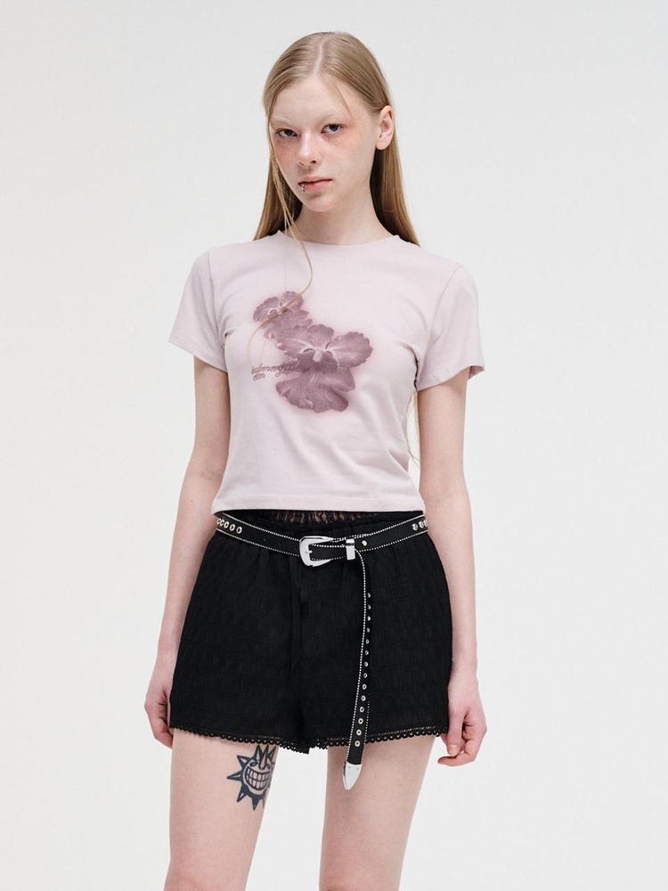 Coral Graphic T-Shirt, Dust Pink