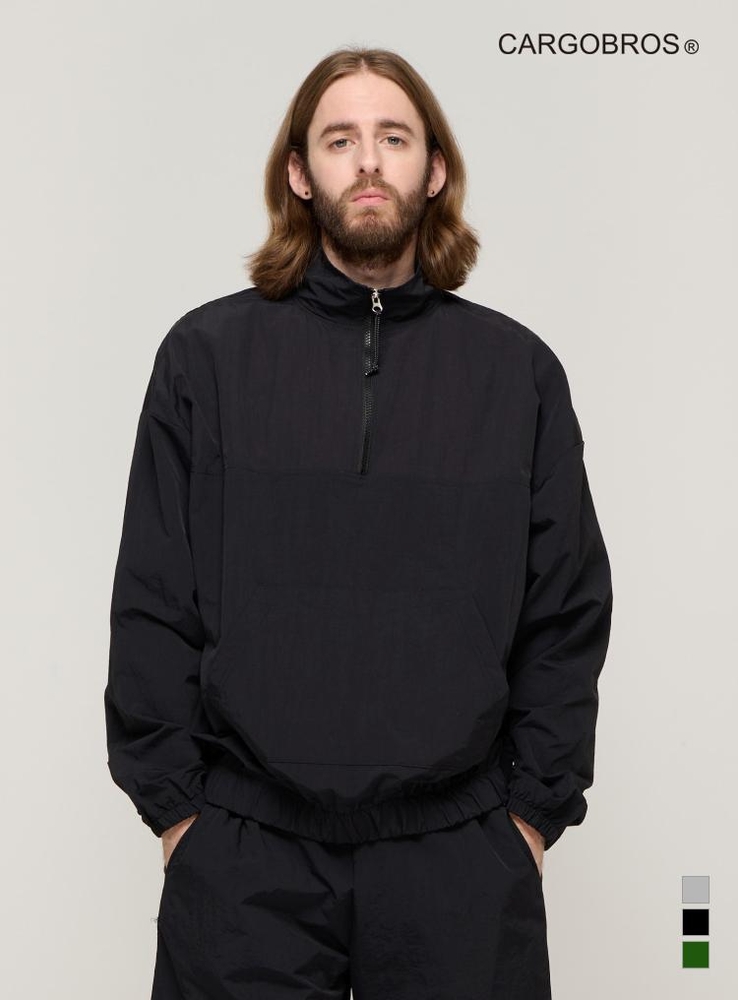 CB TASLAN HYBRID ANORAK (BLACK)