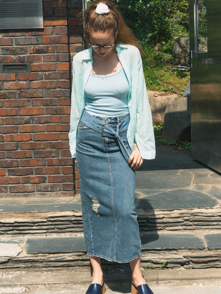 Y2K Long Skirt