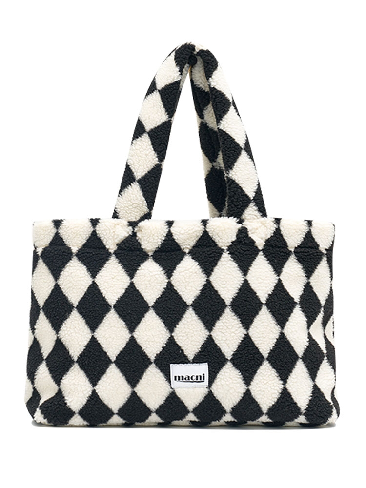 HARLEY QUINN CHECKER SHOULDER BAG_BLACK