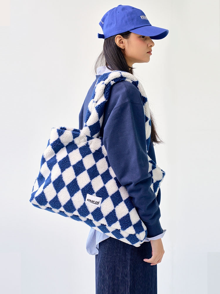 HARLEY QUINN CHECKER SHOULDER BAG_NAVY