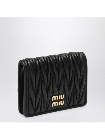 미우미우 FW24 Miu Miu Black Nappa leather quilted wallet 5MV2042FPP