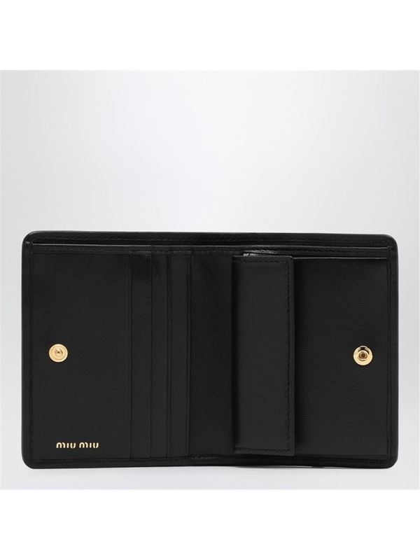 미우미우 FW24 Miu Miu Black Nappa leather quilted wallet 5MV2042FPP