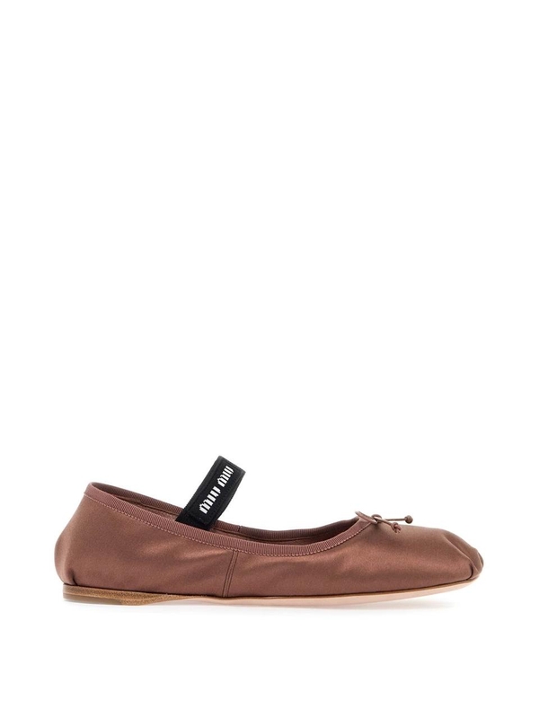 미우미우 FW24 satin ballet flats 5F794D QU6