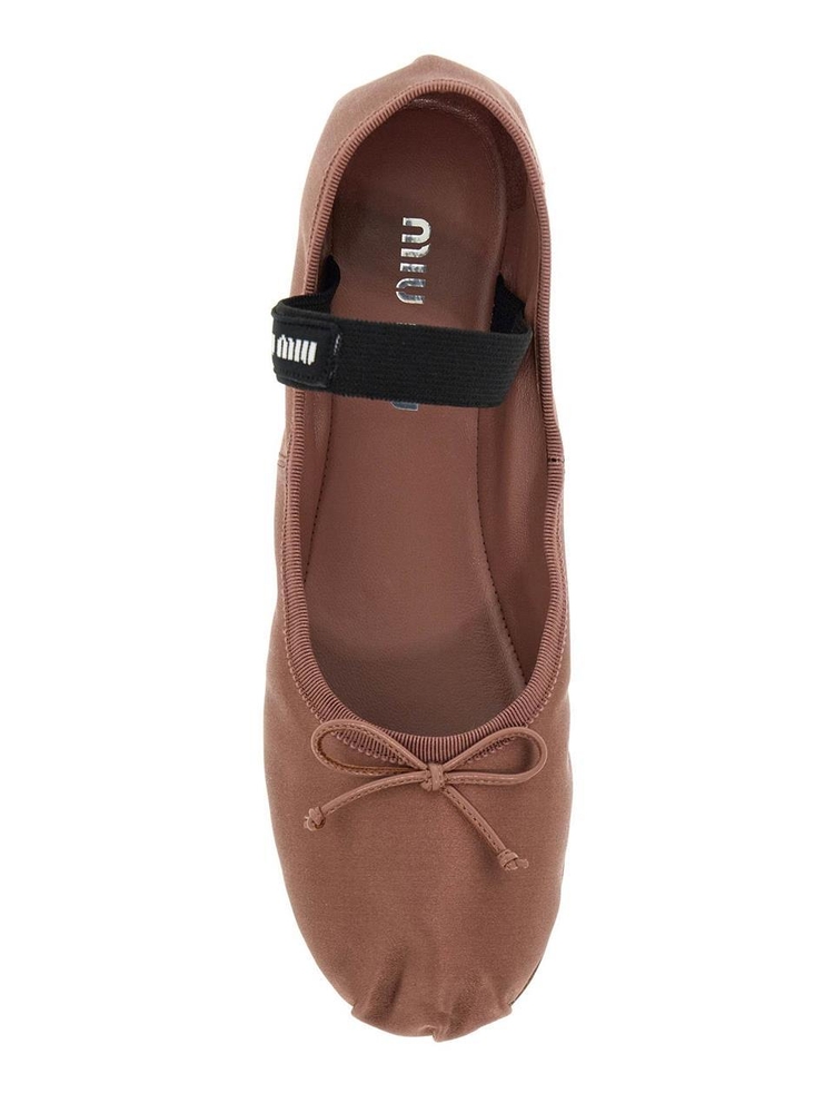 미우미우 FW24 satin ballet flats 5F794D QU6