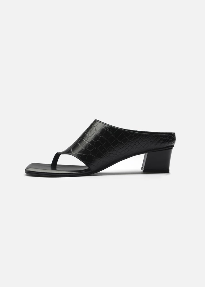 sie square sandals / black