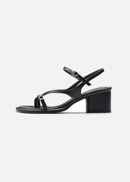 Demi strap sandals / black