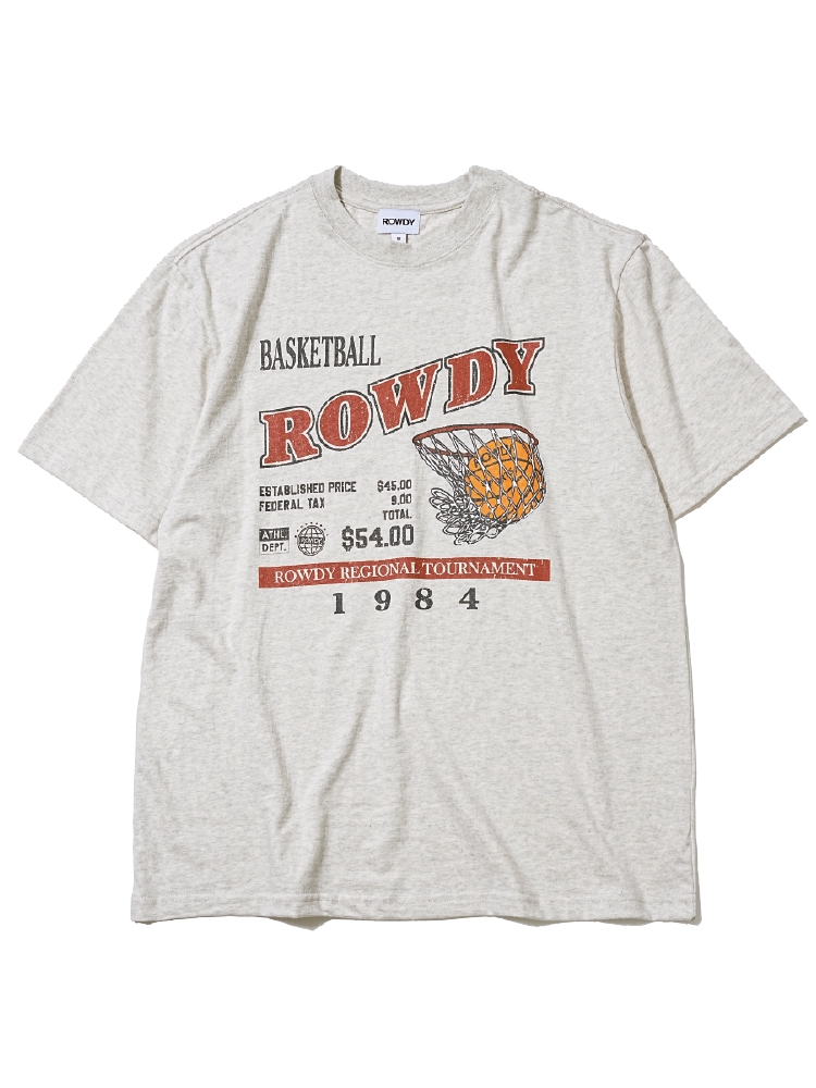 Rowdy Basketball League T-Shirt_Oatmeal