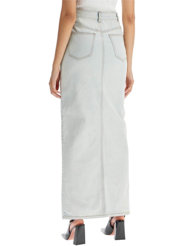 SELF PORTRAIT FW24 maxi denim skirt in seven PF24 835XSK W