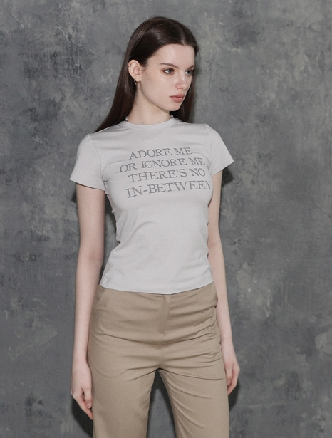 ADORE ME Slim Fit T-Shirt Gray