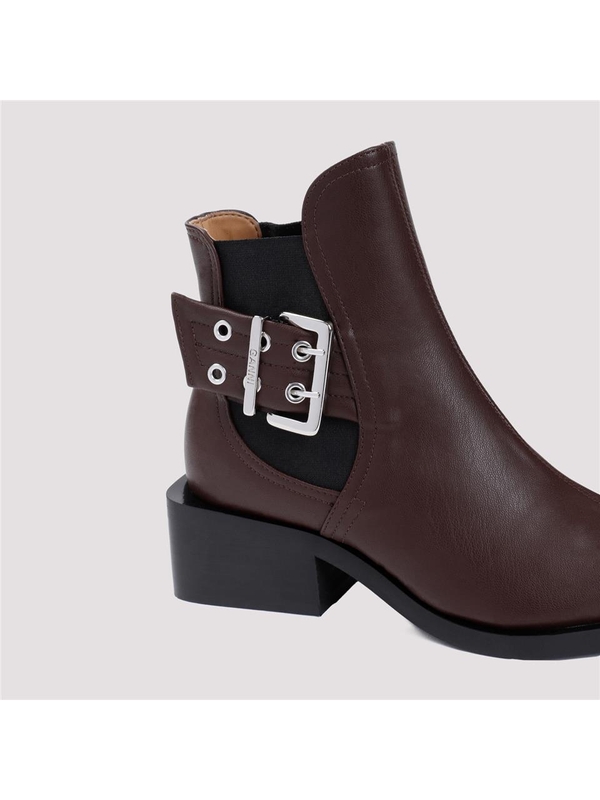 가니 FW24 Ganni Feminine Buckle Chelsea Boots S2652