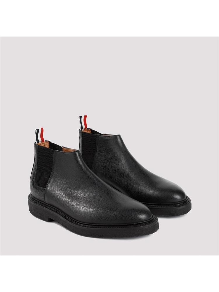 톰 브라운 FW23 Thom Browne Leather Mid Top Chelsea Boots MFB224B.06257