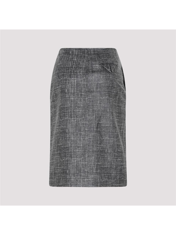 보테가베네타 SS24 Bottega Veneta Printed Leather Midi Skirt 739562.V2RZ0