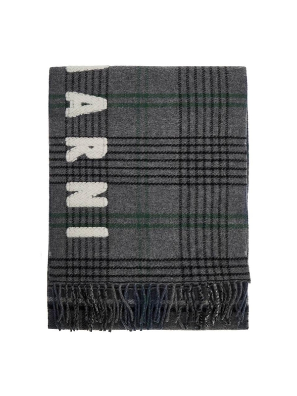 마르니 FW24 double check wool scarf in 8 SCMC0119Y0 UAW035