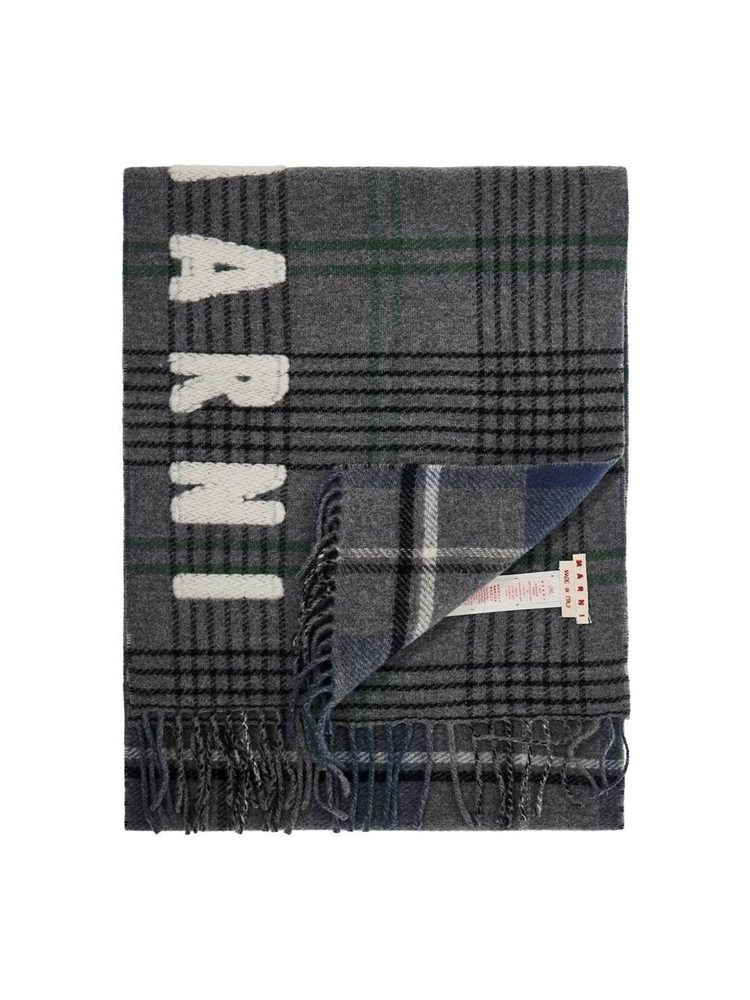 마르니 FW24 double check wool scarf in 8 SCMC0119Y0 UAW035