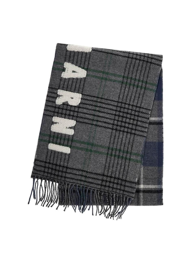 마르니 FW24 double check wool scarf in 8 SCMC0119Y0 UAW035