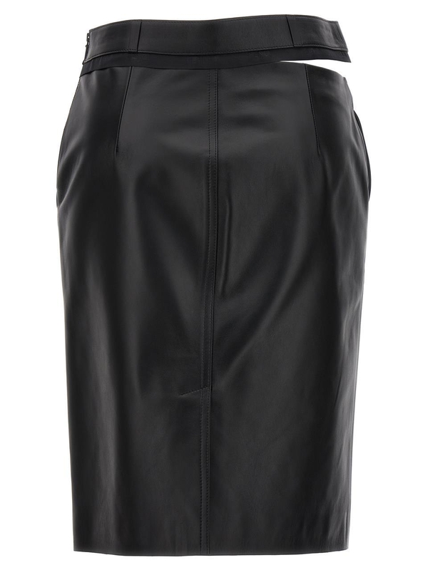 펜디 FW23 Leather midi skirt FPD774AQ31F0GME