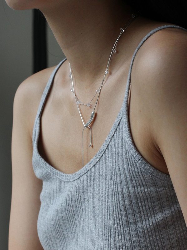 [Silver 925] Slide Ribbon Necklace