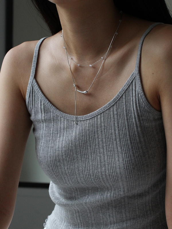 [Silver 925] Slide Ribbon Necklace