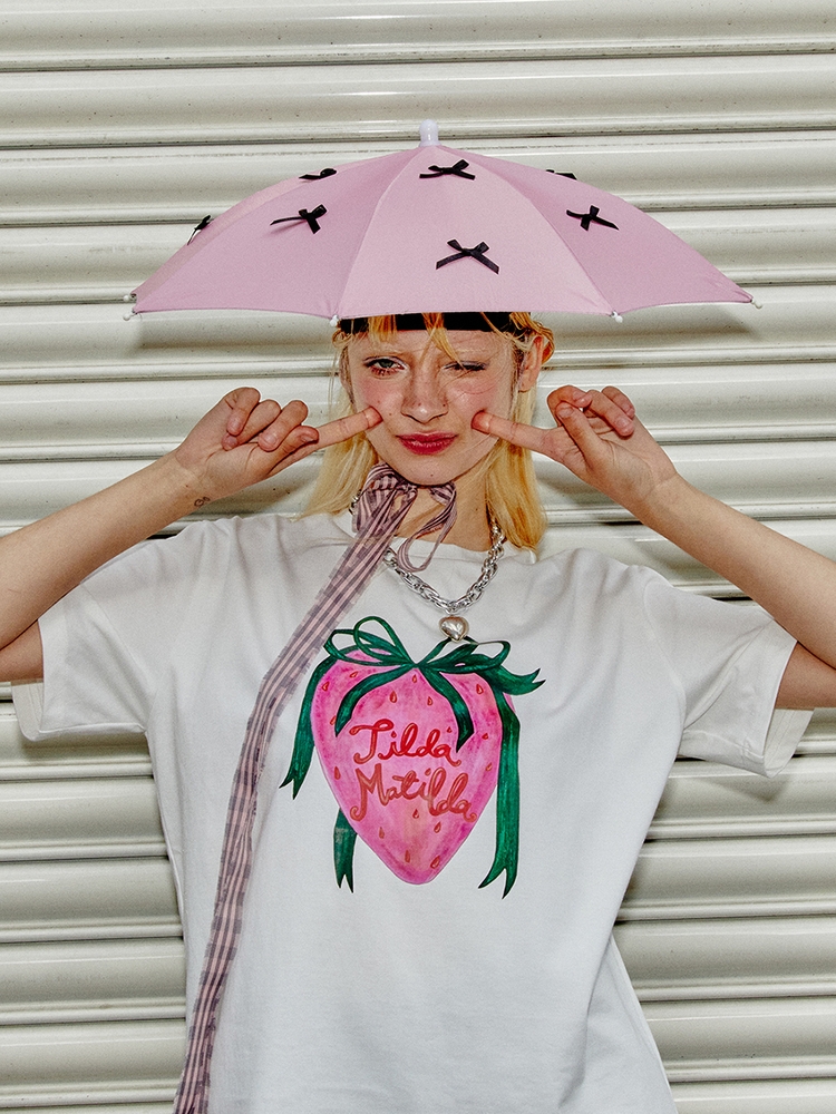 Tilda Strawberry T-shirt_white