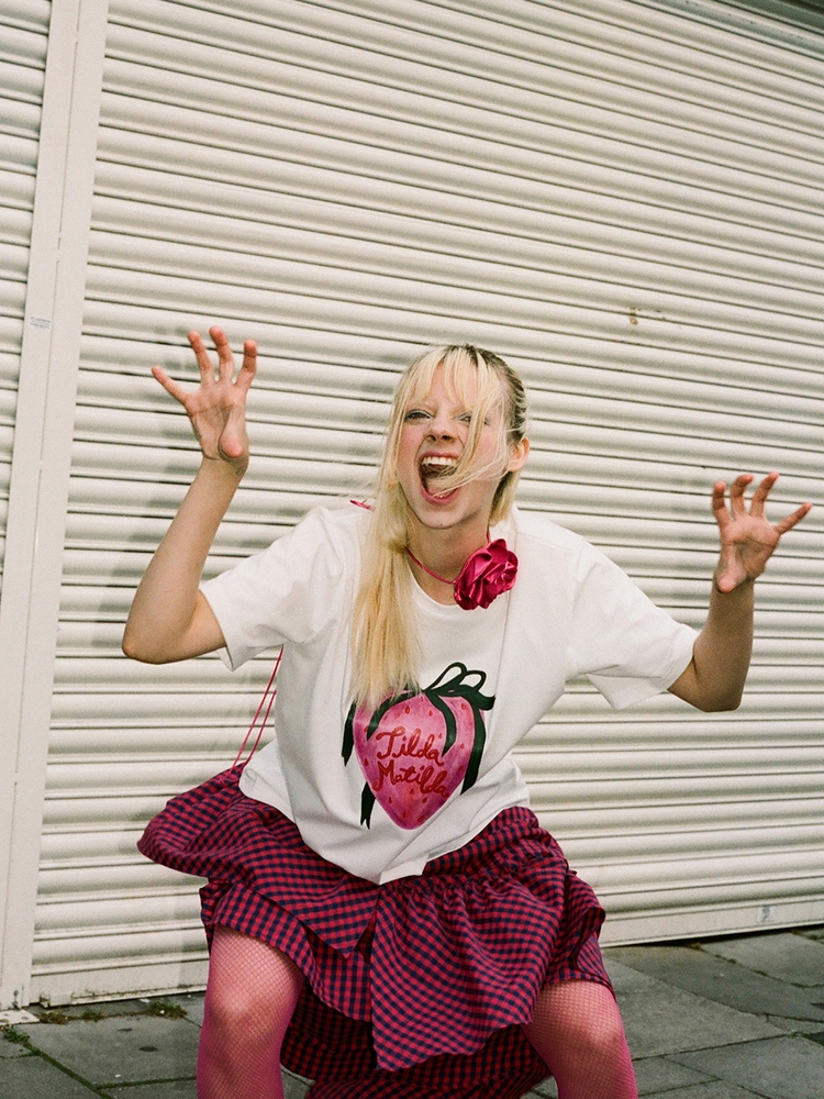 Tilda Strawberry T-shirt_white