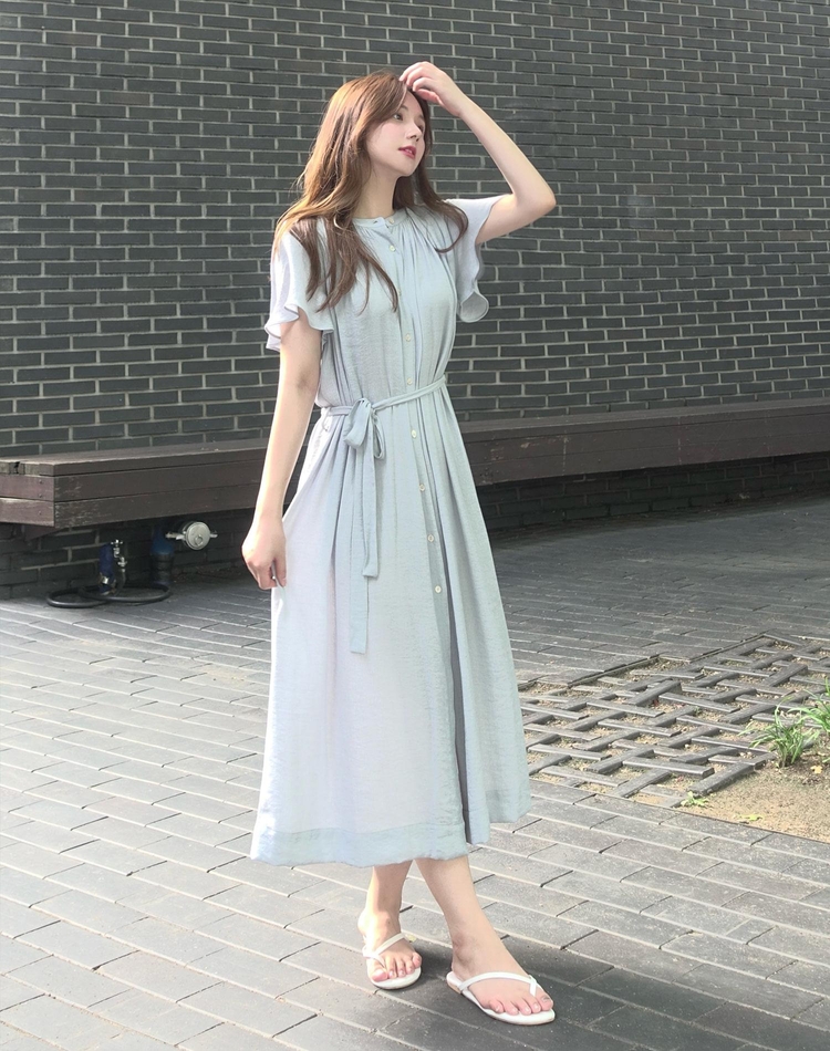 섬머 롱 드레스 스카이블루 SUMMER LONG DRESS SKY BLUE