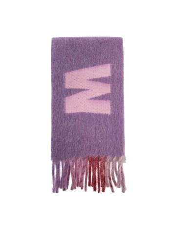 마르니 FW24 wool and mohair scarf with maxi logo SCMC0103A0 UAW017