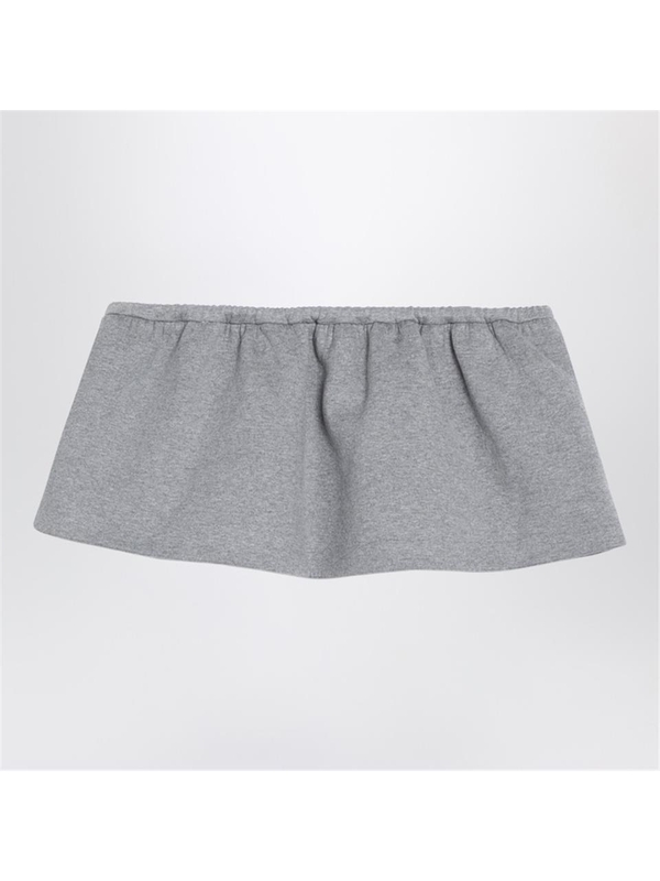 미우미우 FW24 Miu Miu Grey cotton mini skirt MG2252OOO15EG