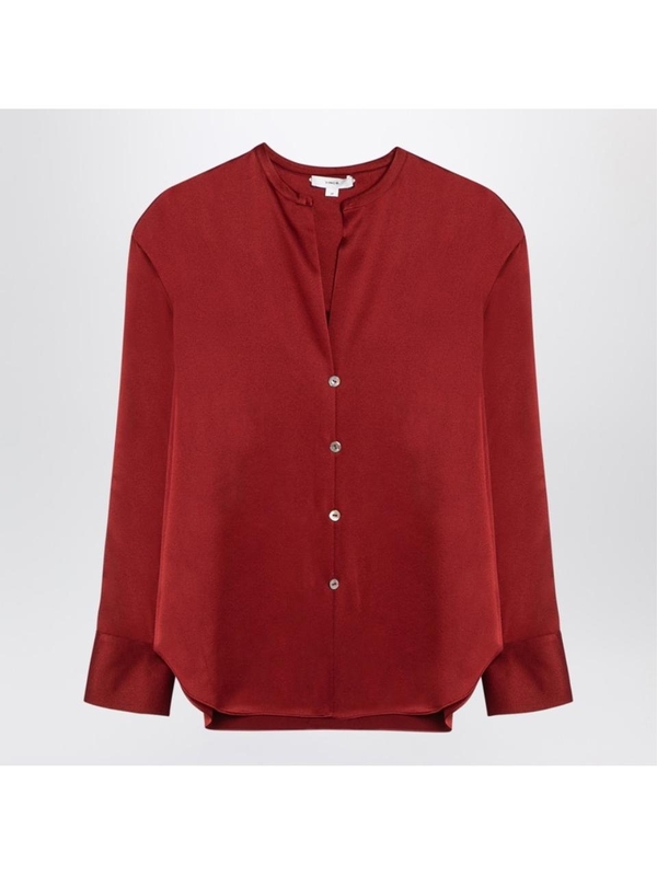 빈스 FW24 Vince Scarlet red silk shirt V048312993SI