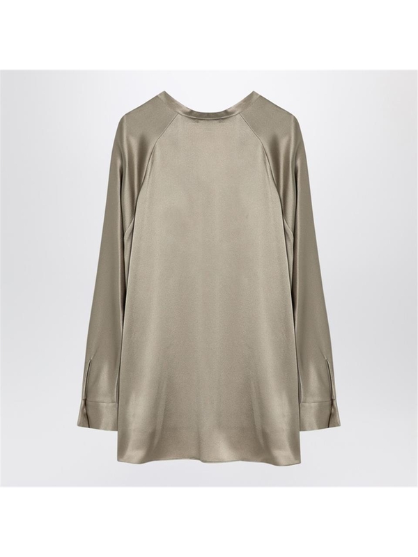 빈스 FW24 Vince Beige silk blouse VS26411926SI