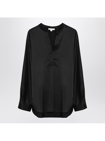 빈스 FW24 Vince Black silk blouse VR84511926SI